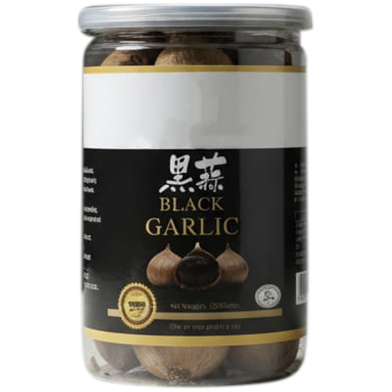 Black Garlic Whole Bulbs Naturally Fermented Soft Sweet Cloves 500 gm image