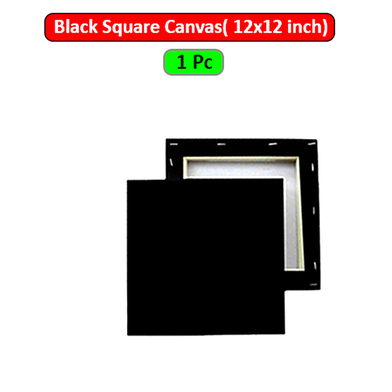 Black Square Canvas 12x12 inch image