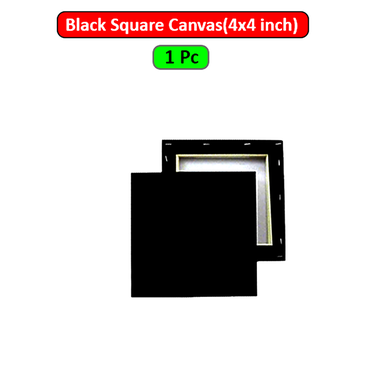Black Square Canvas 4x4 inch image