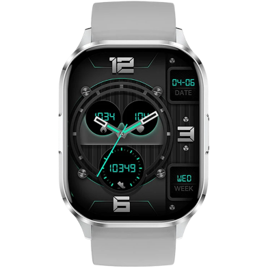 Blisbond Alpha AMOLED Display Bluetooth Calling Smart Watch - Silver image