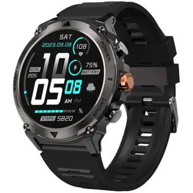 Blisbond Titan Bluetooth Calling Smartwatch Silicone Strap - Silver image