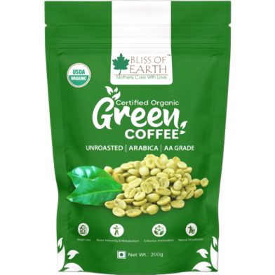Bliss Of Earth Organic Green Coffee Beans 200gm image