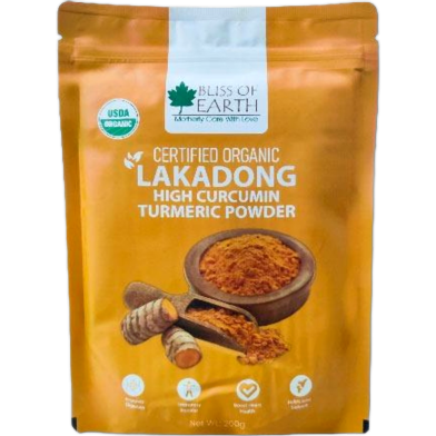 Bliss Of Earth Organic Lakadong Turmeric 200gm image