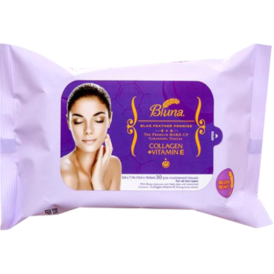 Bluna Collagen Vit. E P. Make Up Cleansing Tissues 30pcs image