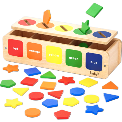 Boby Montessori Sorting Toys Toddlers Wooden Sorter Box Sensory Learning image