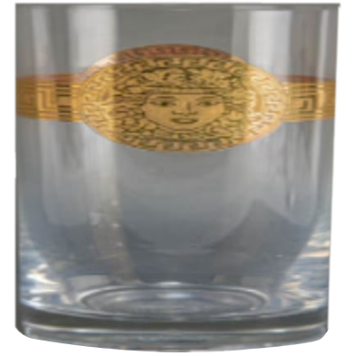 Bohemia Crystal Tumbler Short- W/Stone Gold image