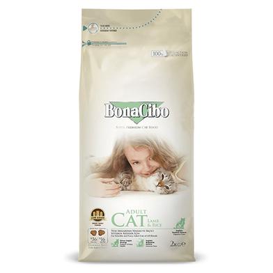BonaCibo Super Premium Adult Dry Cat Food Lamb And Rice For Sensible And Fussy Cats 2kg image