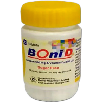 Boni D 500 Mg, 200 Iu Tablet 30's Pack image