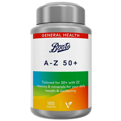 Boots A-Z 50 Plus Complete Vitamins And Minerals - 180 Tablets image