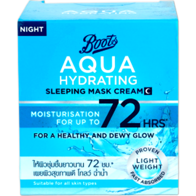 Boots Aqua Hydrating 72H Sleeping Mask Cream 50ml image