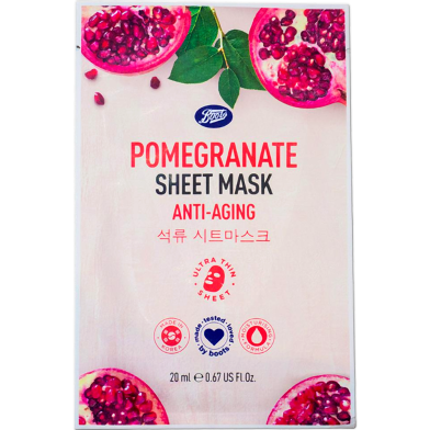 Boots Pomegranate Sheet Mask – 20ml image