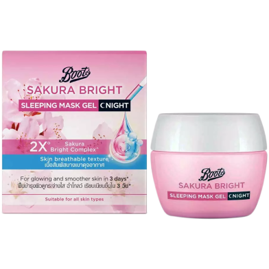 Boots Sakura Bright Sleeping Mask Gel Night – 50ml image