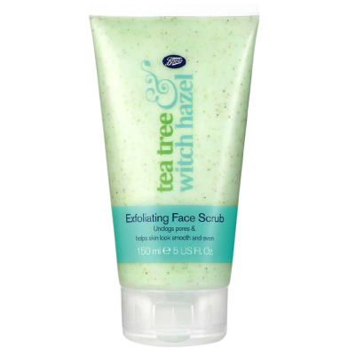 Boots Tea Tree and Witch Hazel Exfoliating Face Scrub – 150ml image