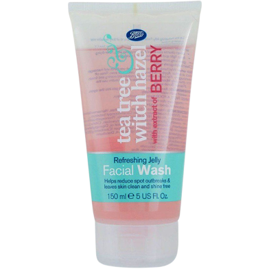 Boots Tea Tree And Witch Hazel Refreshing Jelly Facial Scrub - 150ml image