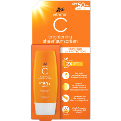 Boots Vitamin C Brightening and Anti-Ageing Sunscreen SPF 50 30ml image