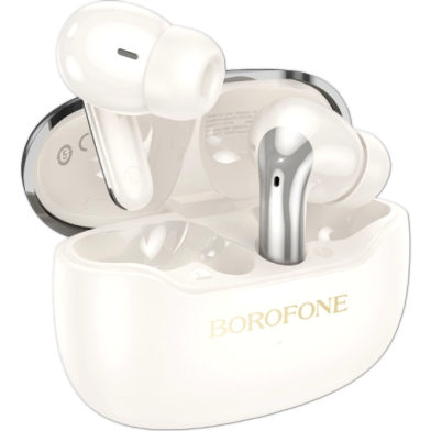 Borofone Anc Plus Enc Noise Reduction Wireless Bt Headset Milky White image