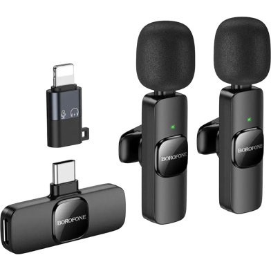 Borofone BFK15 Dual-Mic Lavalier Wireless Digital Microphone (iP/Type-C) image