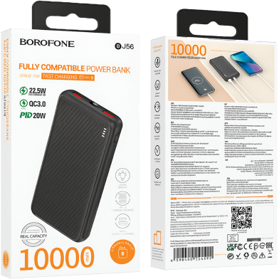 Borofone BJ56 Graceful PD20W Power Bank 22.5W 10000mAh - Black image