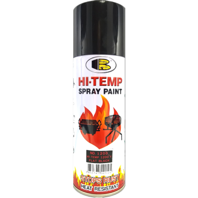 Bosny Hi Heat Resistant 1200°F Aerosol Spray Paint Matt Black 400ml image