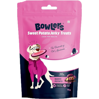 Bowlers Dog Sweet Potato Jerky Treats for Health Dog Food Sweet Potato Jerky Treats 70 gm image