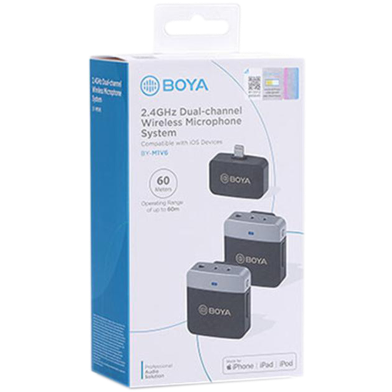 Boya BY-M1V4 2.4GHz Dual-Channel Wireless Microphone System image