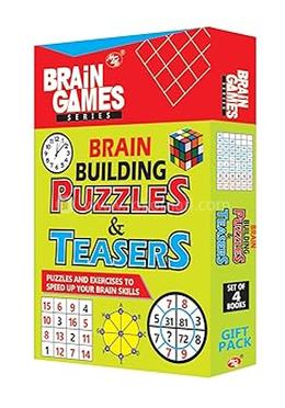 Brain Building Puzzles and Teasers (Set Of 4 Books) 