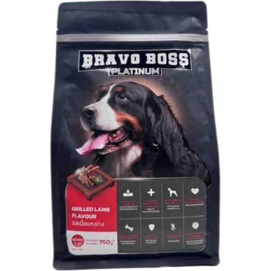 Bravo Boss Platinum Dry Dog Food Grilled Lamb Flavor 750 gm image
