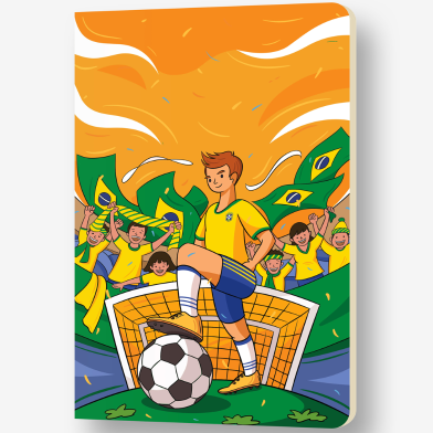 Brazil World Cup Football Team Notebook image