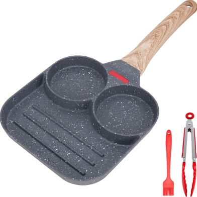 3-in-1 Nonstick Breakfast Frying Pan – Ideal Egg and All-Purpose Cooking Pan image
