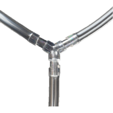 Breast Pump Accessories 4 mm Air Pipe Adjustable Crystal Y-Type Crystal Four Way, Crystal Right Angle Two Way, Crystal 8 mm to 4 mm Connector -1 pcs image