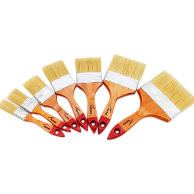 Bristle Paint Flat Brush For Watercolour, Acrylic, Oil Paint and wall Painting, 1 inches image