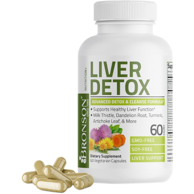 Bronson Liver Detox Advanced Detox and Cleansing Formula – 60 Veg Capsules -340356837 image