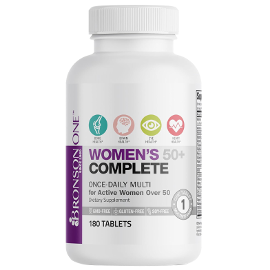 Bronson ONE™ Women’s 50 Plus Complete Once-Daily Multivitamin - 180 Tablets -505367654 image