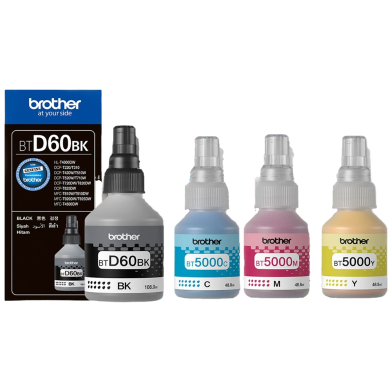 Brother Ink D60 BK / 5000 C/Y/M Set Original image
