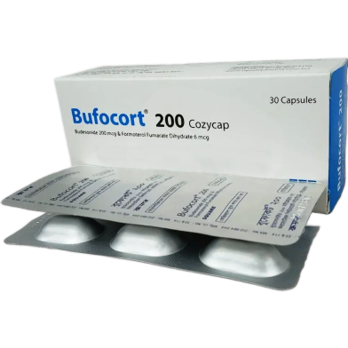 Bufocort 200 mcg, 6 mcg Inhalation Capsule 6's Strip image