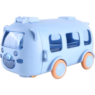 Bus-Shaped Children's Water Bottle With a Straw And Strap Rendom Any Colour 1 Pcs 500 ml image