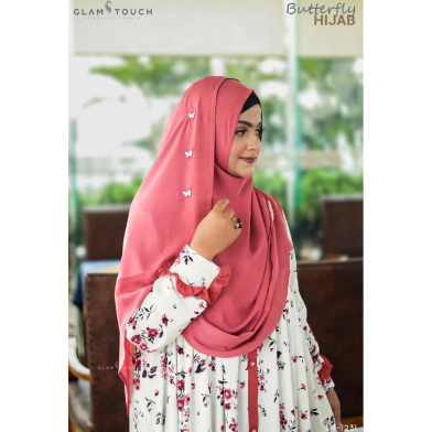 Glam Touch Butterfly - One Loop Ready Hijab image