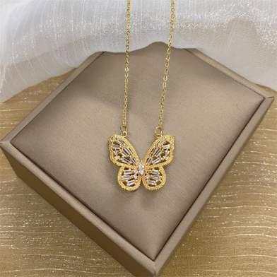 Butterfly Stylish Chain Necklace for Girls or Women image