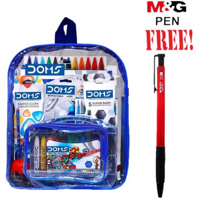 Buy 1 DOMS Smart Kit Full Bundle Value Pack With Transparent Zipper Bag Get 1 M and G Pen Free image