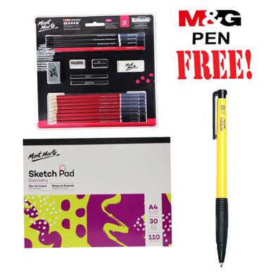 Buy 1 Mont Marte Sketch Combo Set-2 Pcs Get 1 M and G Pen Free image