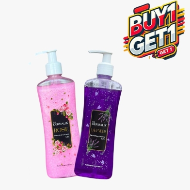 Buy 1 The Dermalix Rose Soothing Shower Gel 250ml and Get 1 Free The Dermalix Lavender Refreshing Shower Gel 250ml image