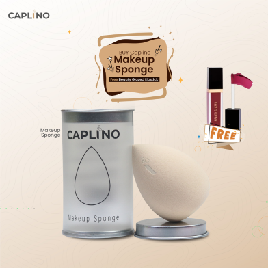 Buy Caplino Makeup Sponge Get Free Beauty Glazed Lipstick - Ash image