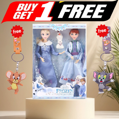 Buy Disney Frozen Anna And Elsa Doll Set (Get Any One Tom and Jerry Key Ring FREE) image