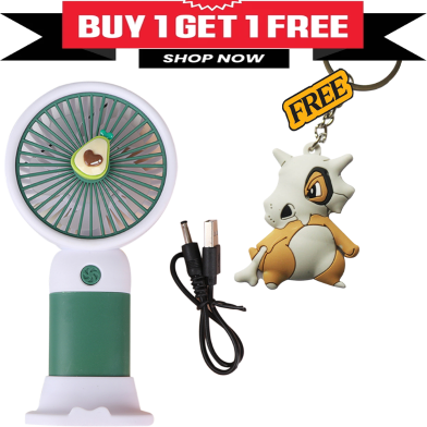 Buy Hand Table Mini Clip Fan USB Portable Charge Battery Desk Cooling Small Fan (Get One Pokemon Keyring FREE) image