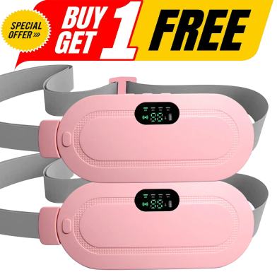 Heating Pad For Period Cramps And Vibration Slimming Massage Belt (Buy One Get One FREE) image