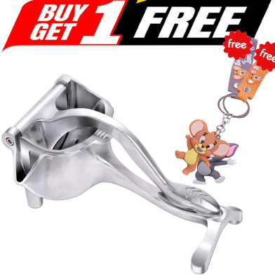 Buy Premium Quality Manual Aluminium Stainless Steel Hand Press Fruit Juicer - Juice Maker (Get Any One Tom and Jerry Key Ring FREE) image