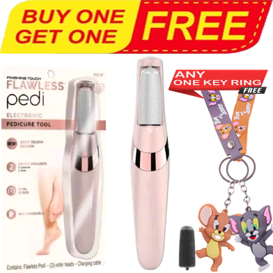 Buy Pretty Gril Flawless Pedi Electronic Pedicure Tool -R584E With Tom and Jerry Random Key Ring (Any One) FREE image