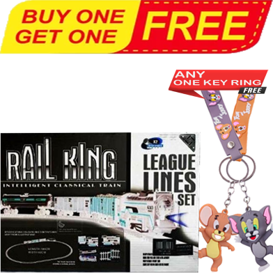 Buy Rail King - Classic Train Set 19pcs Tom and Jerry Random Key Ring (Any One) FREE image