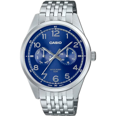 CASIO MTP-E340D-2AVDF Enticer Blue Bial Men’s Watch image