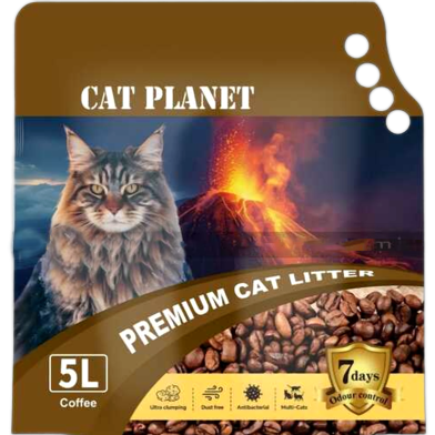 CAT PLANET Premium Cat Litter Cofee 5L image